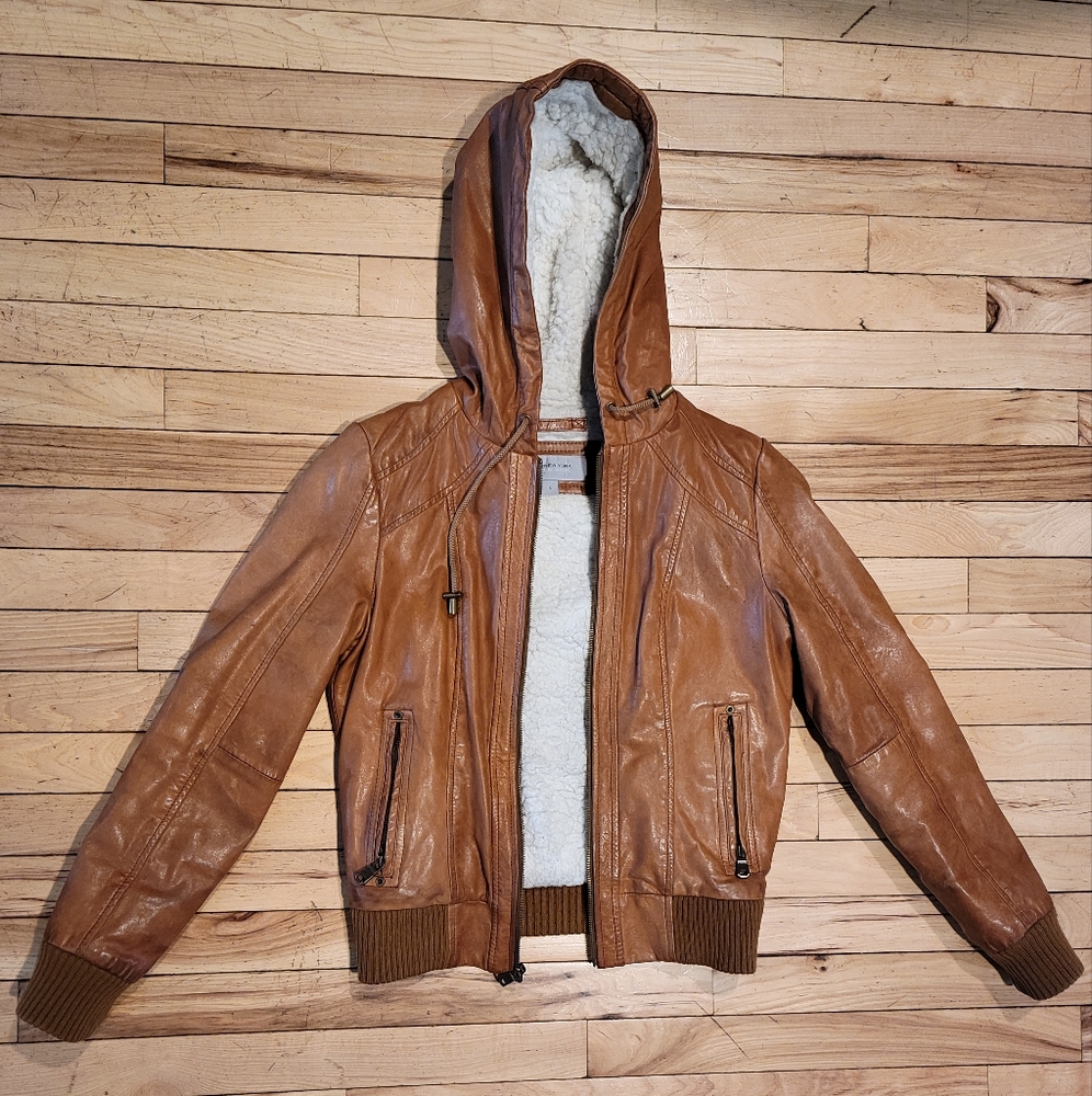 Marc New York Womens Leather Coat